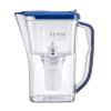Water Filter Pitcher, 9 Cup 5-stage Water Filter Dispenser, Fast Filtration System with Filter Change Indicator, No BPA, Lasts 3 Months or 40 Gallons,