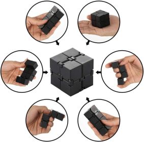 Sensory Fidget Toys Set 7 Pack. Stress Relief Relieve Anxiety Tools Bundle Figette Toys with Fidget Pad, Cube with Infinity, Magnetic Ring, Fidget Box