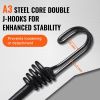 12 Piece Bungee Cords with A3 Steel Hooks, 32 Inch Heavy Duty Bungee Straps, 8 mm Elastic Bungee Ropes Set for Camping, Tarps, Motorcycle, Truck and T