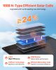 100W Bifacial Solar Panel, 16BB N-Type Foldable Monocrystalline Solar Panel Charger 24% Efficiency, Portable with MC4 Output, USB-A (QC3.0), Type-C &