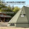 Tent, camping tent, military green