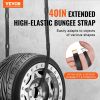 4 Piece Flat Bungee Cord, 20 mm Heavy Duty Bungee Straps with Steel S-Hooks, 40" Elastic Bungee Rope for Cargo, Tarps, Trucks and Tent, Black