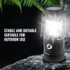 LED Camping Lanterns, 4 Pack Rechargeable Camping Flashlights, Solar & USB Charging, Portable Collapsible, Bulit to Last Lights, As Power Bank, for Hi