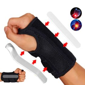 tWrist Support Brace Splint Compression Sleeve Arthritis Carpal Tunnel Hand Sport (Color: Left hand, size: S/M)