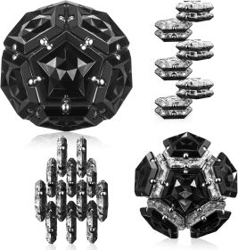 Magnetic Fidget Sphere Stress Relief Toys for Adults Kids, Anxiety Sensory Fidget Toys with Strong Neodymium Magnets, Desk ADHD Focus Tool Gift for Me (Color: Black)